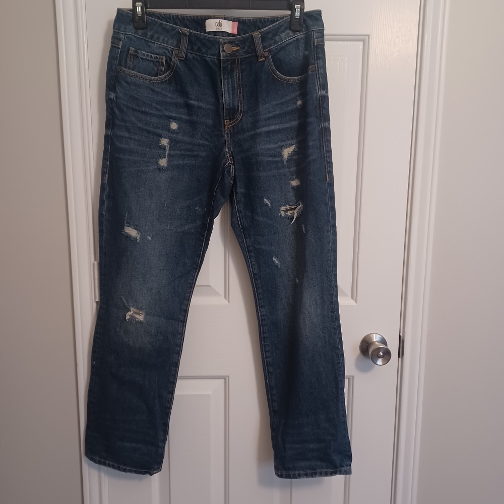 Cabi Boyfriend Distressed Jeans Sz 6